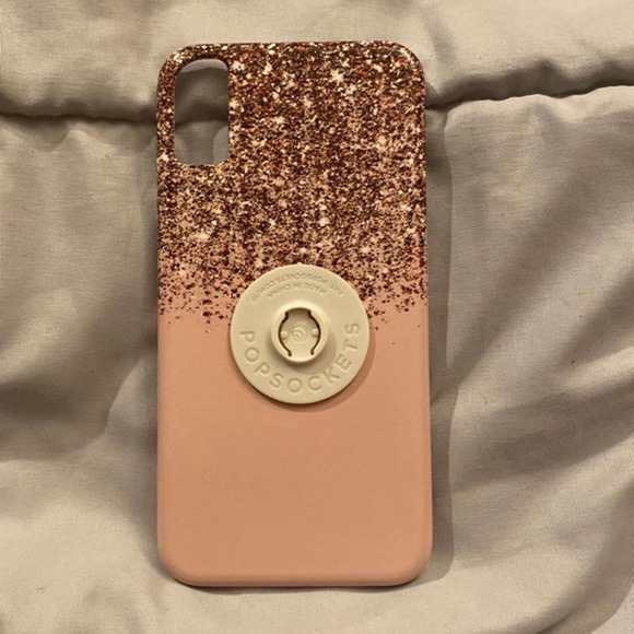 Pink glitter society 6 iPhone X/XS case